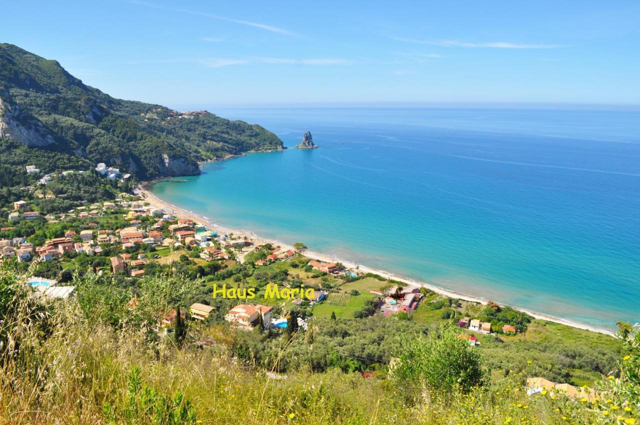 Holiday Apartments Maria With Pool And Panorama View - Agios Gordios Beach Luaran gambar