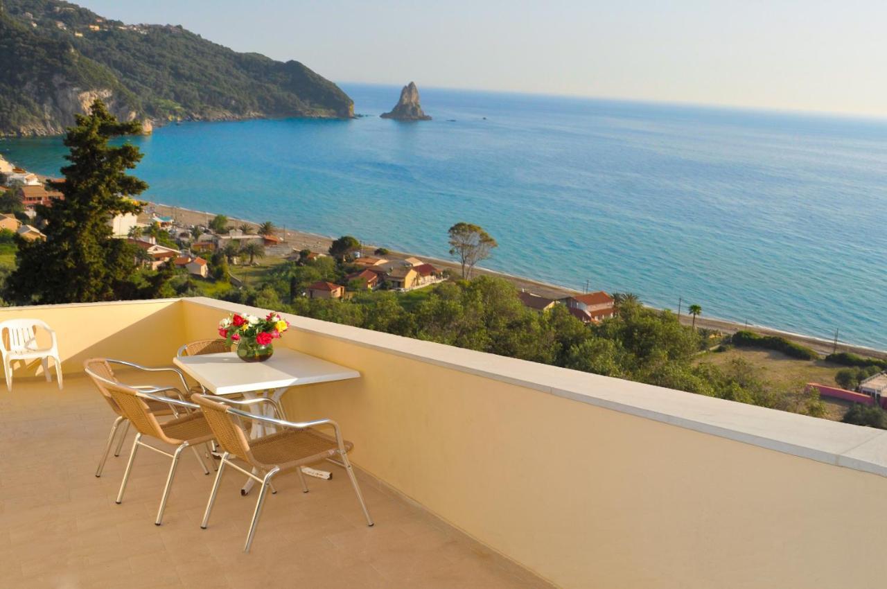 Holiday Apartments Maria With Pool And Panorama View - Agios Gordios Beach Luaran gambar