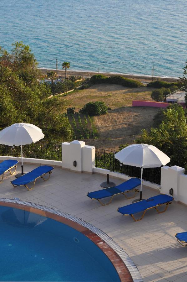 Holiday Apartments Maria With Pool And Panorama View - Agios Gordios Beach Luaran gambar