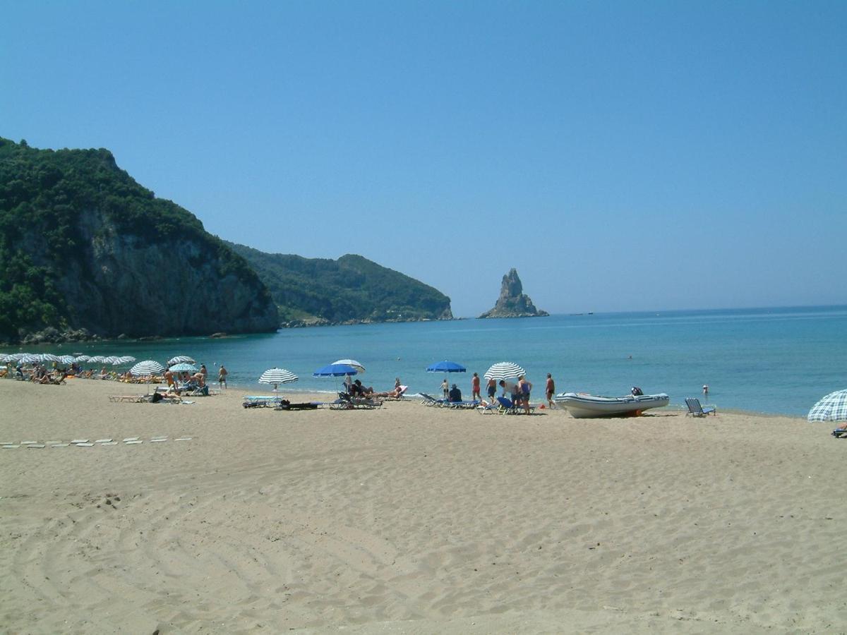 Holiday Apartments Maria With Pool And Panorama View - Agios Gordios Beach Luaran gambar